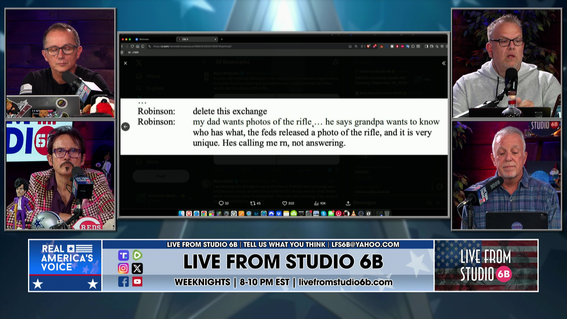 9-16-25 2 - Discussing Robinson's message exchange and more