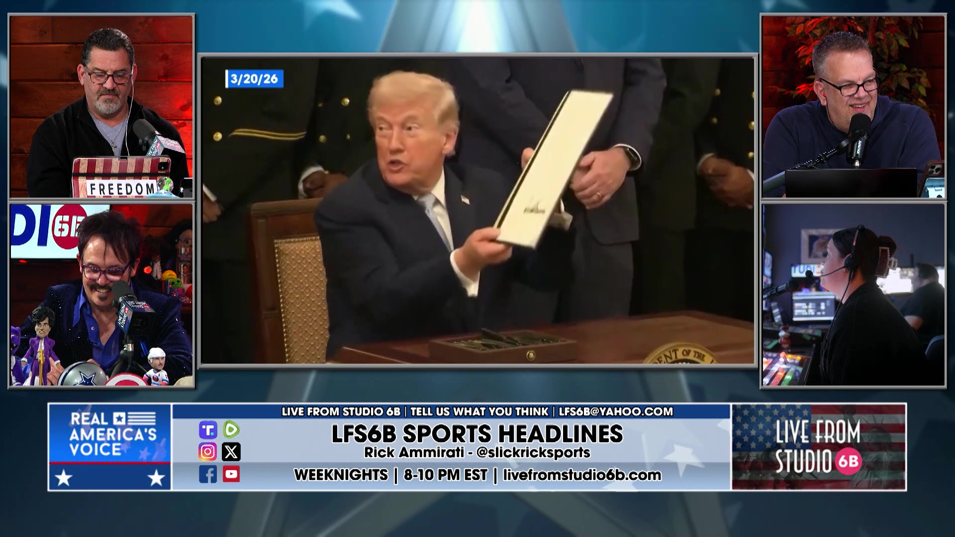 3-20-26 5 - Slick has Sports, Imperial Order is over, US stepping in, discussion