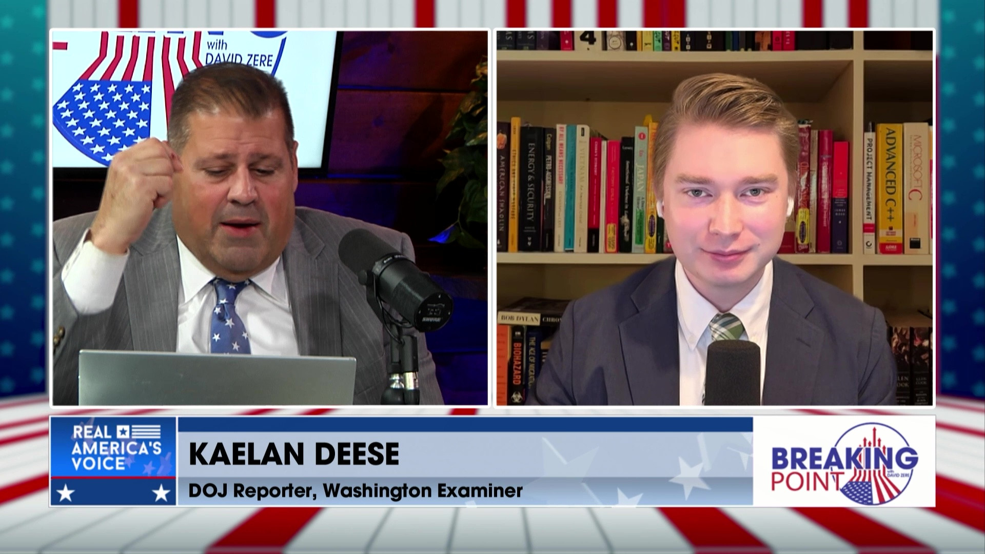 BP 1-17-26 B - David talks with the DOJ Reporter from the Washington Examiner, Kaelan Deese