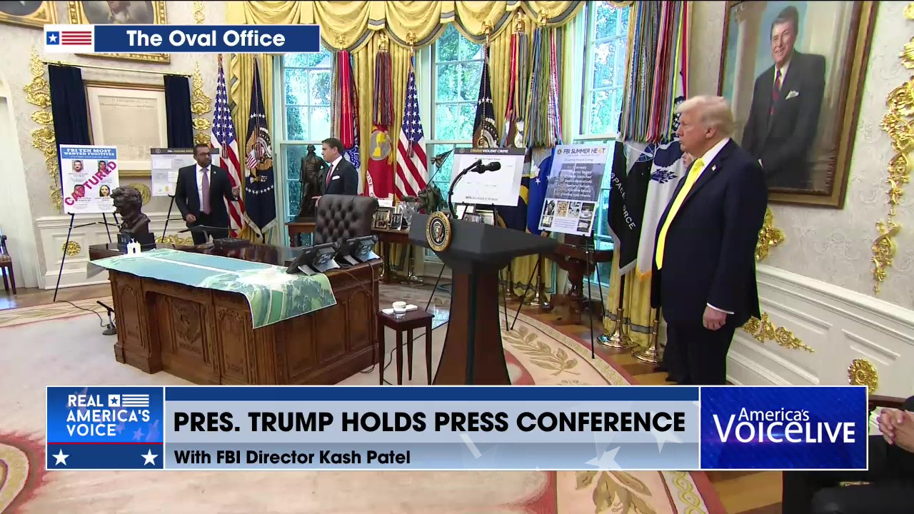 PRESIDENT TRUMP HOLDS PRESS CONFERENCE WITH FBI DIRECTOR KASH PATEL