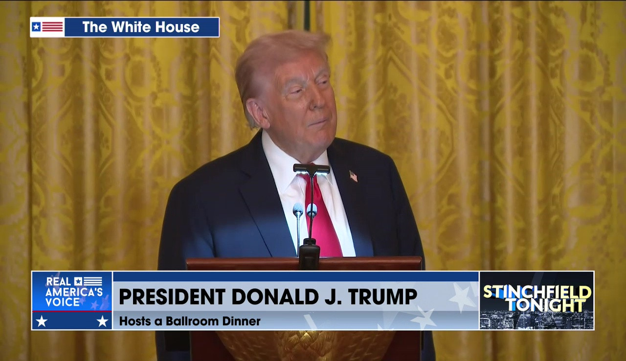 PRESIDENT TRUMP HOSTS BALLROOM DINNER