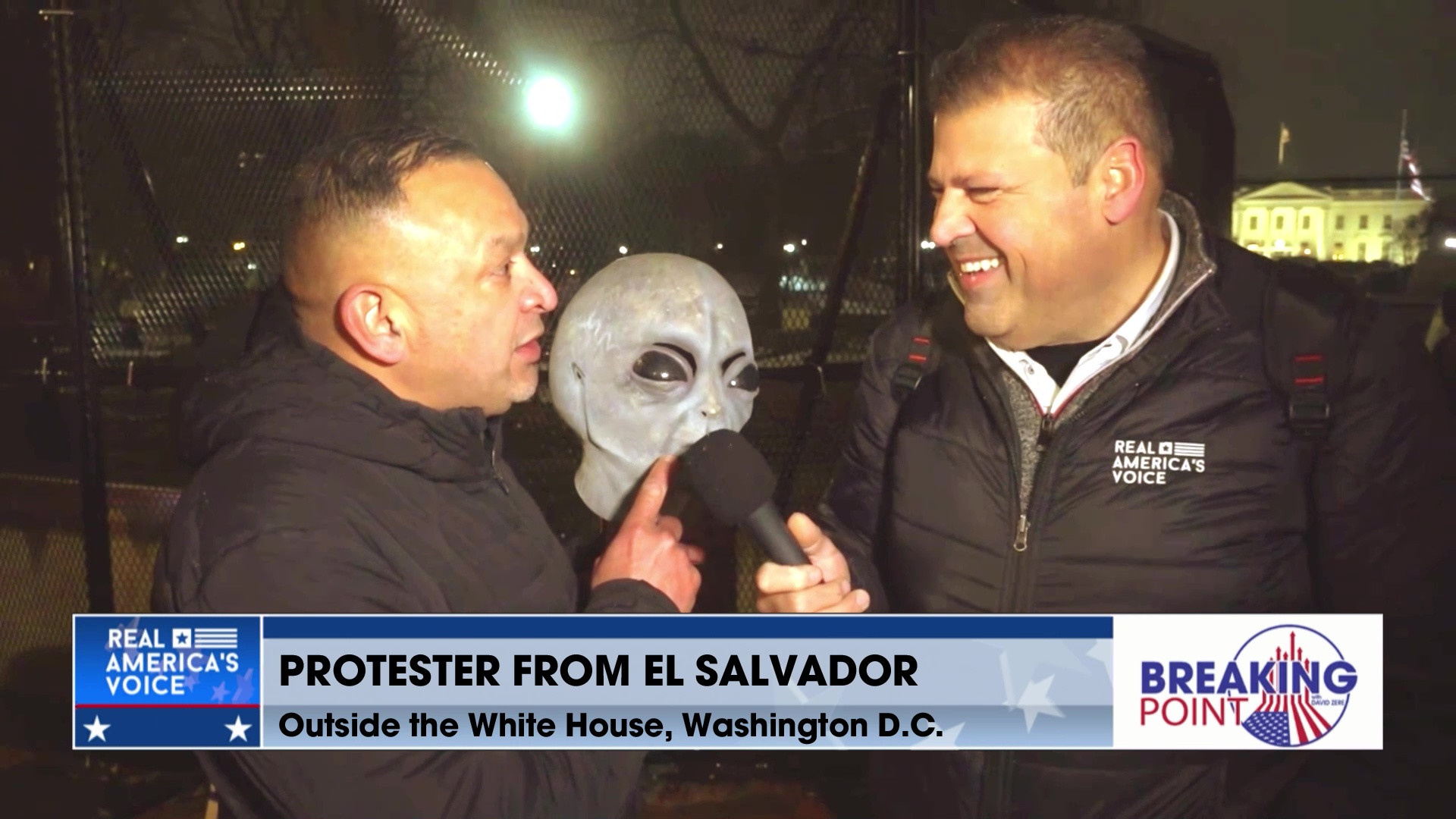 BP 3-07-26 C - David talks with the Iran Strike Protestors outside the White House