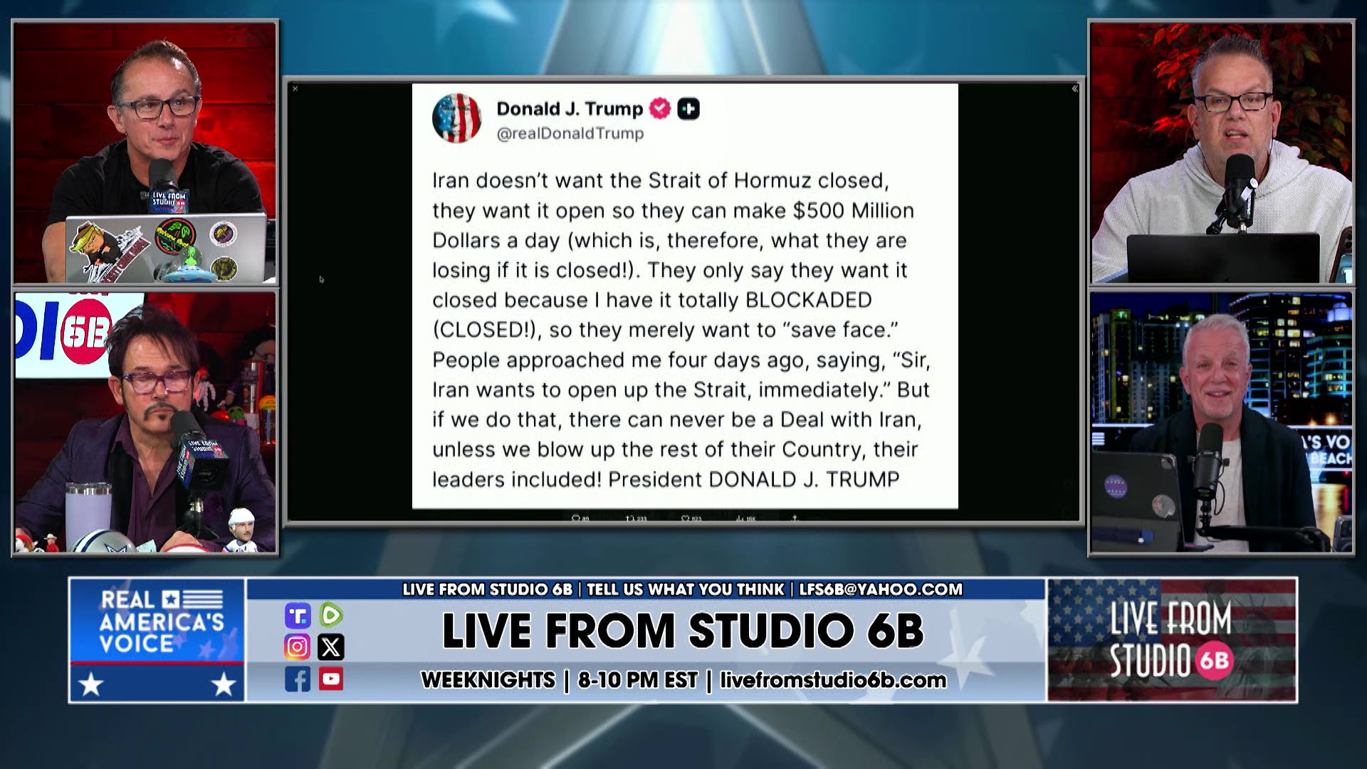 4-21-26 4 - Vivek discussion, Hormuz Truth from Trump, Iran update, discussion
