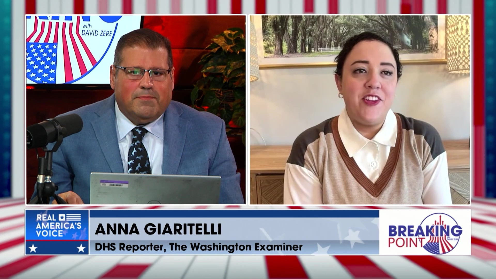 BP 4-11-26 B - David chats with DHS Reporter for the Washington Examiner, Anna Giaritelli