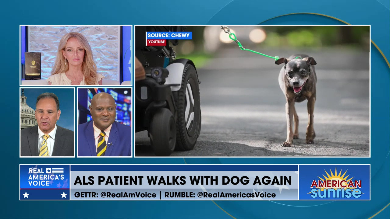 ALS PATIENT WALKS WITH DOG AGAIN