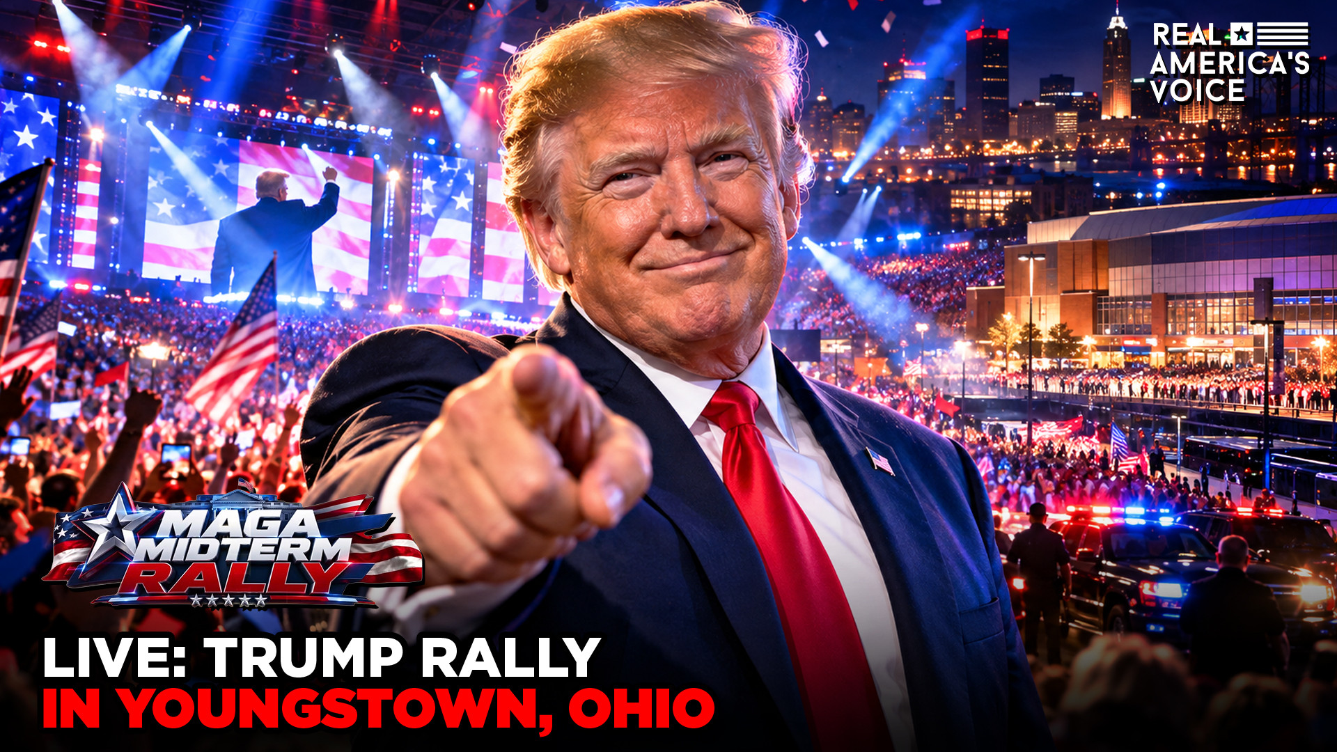 LIVE: TRUMP MIDTERM RALLY IN YOUNGSTOWN, OH | REAL AMERICA'S VOICE PART 5