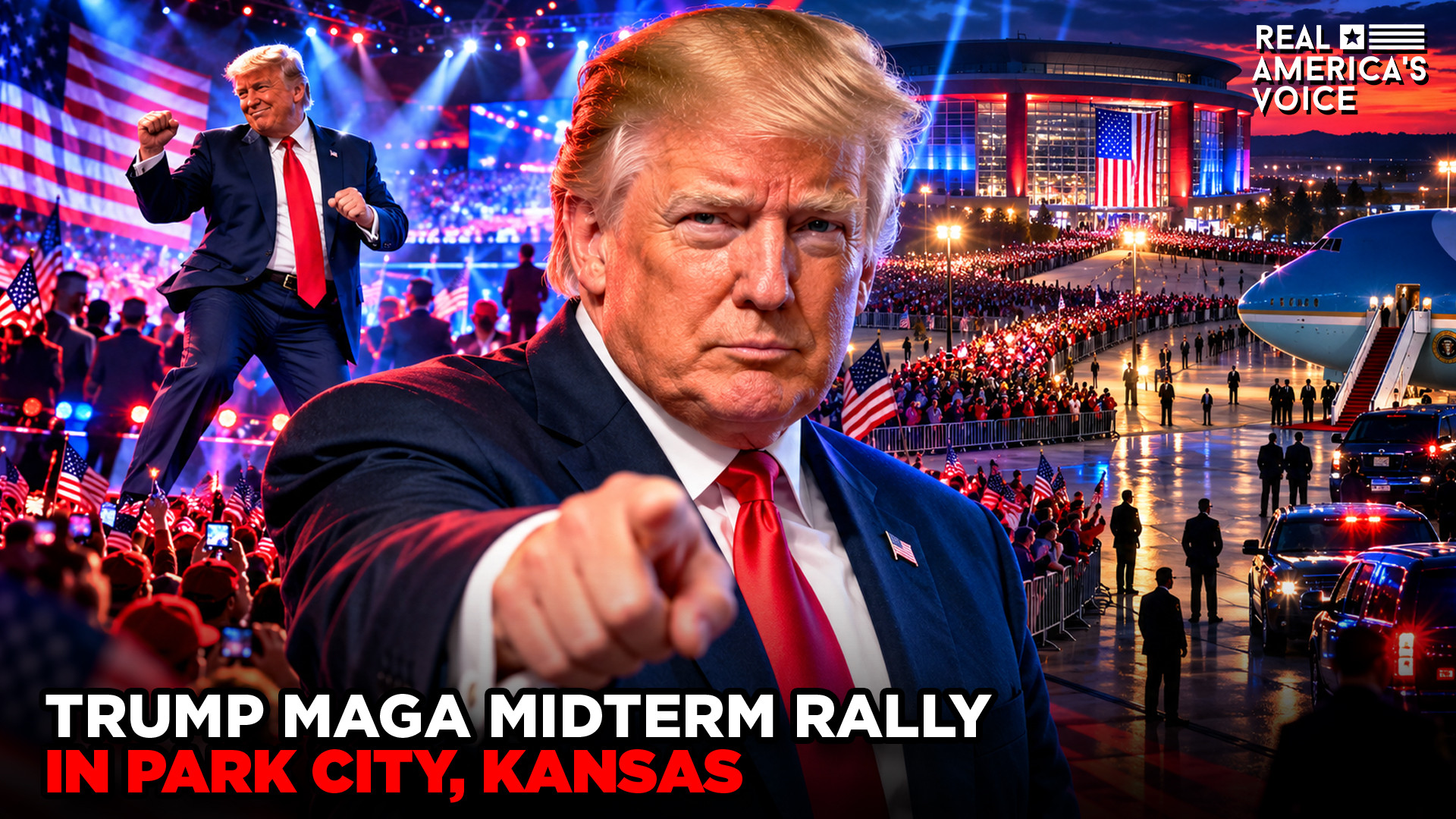 WICHITA KS 10-19-26 LIVE: TRUMP MIDTERM RALLY IN WICHITA KS, | REAL AMERICA'S VOICE PART 2