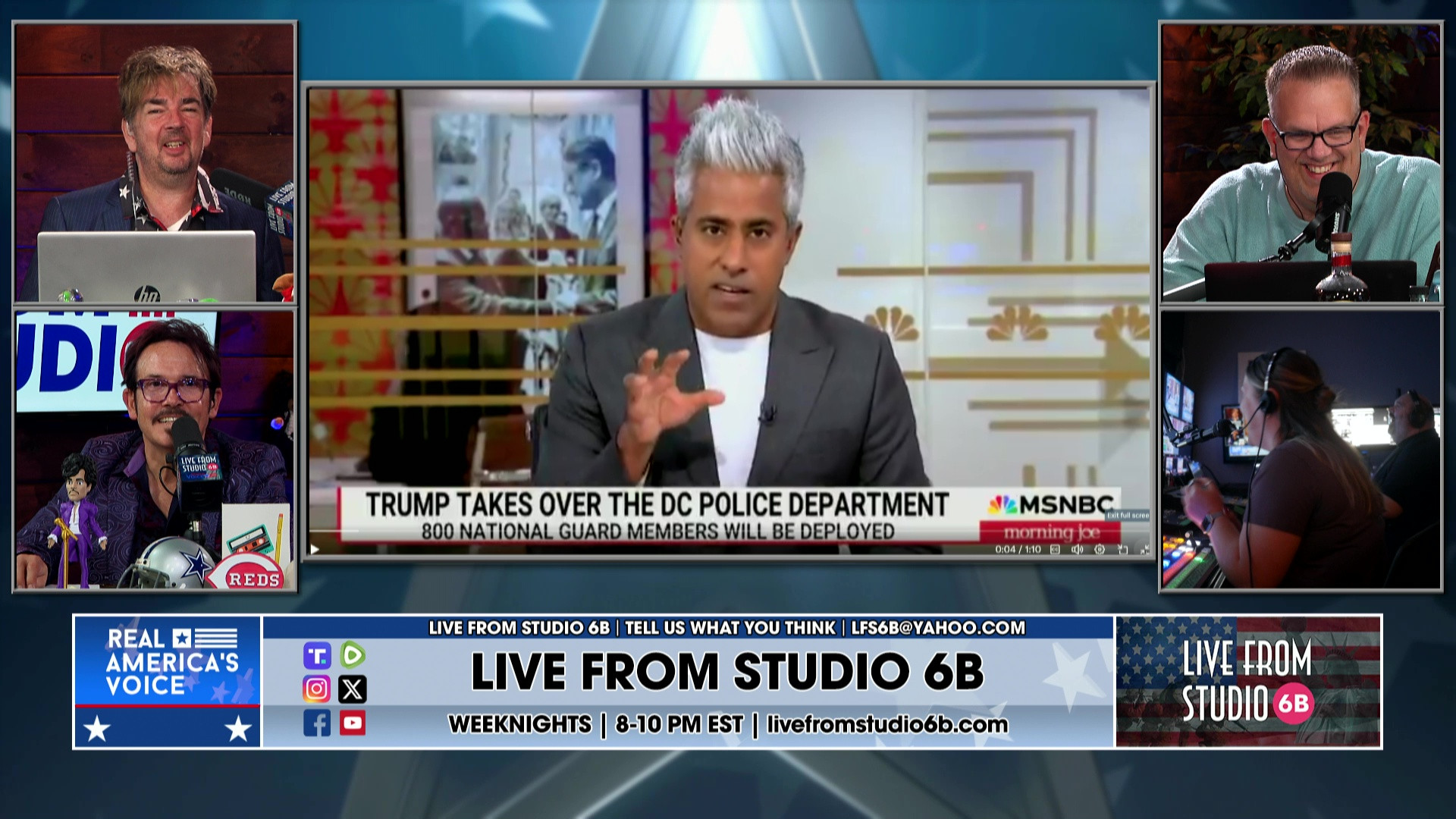 8-12-25 8 - Slick has Sports, DC Chain of Command, MSNBC reaction, KDJ on J6 National Guard
