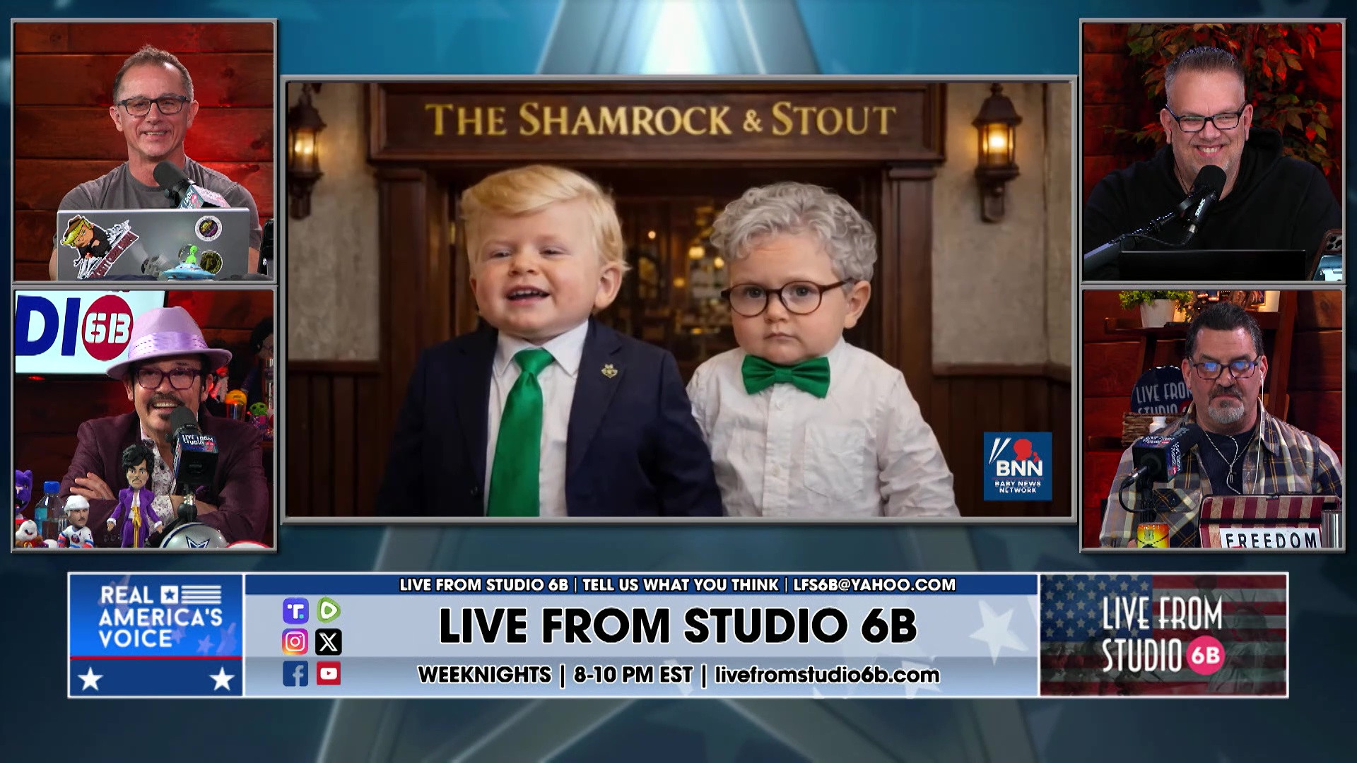 3-18-26 8 - Trump anti-forever-war, Sports, Trump St. Patrick's Day Baby News Network