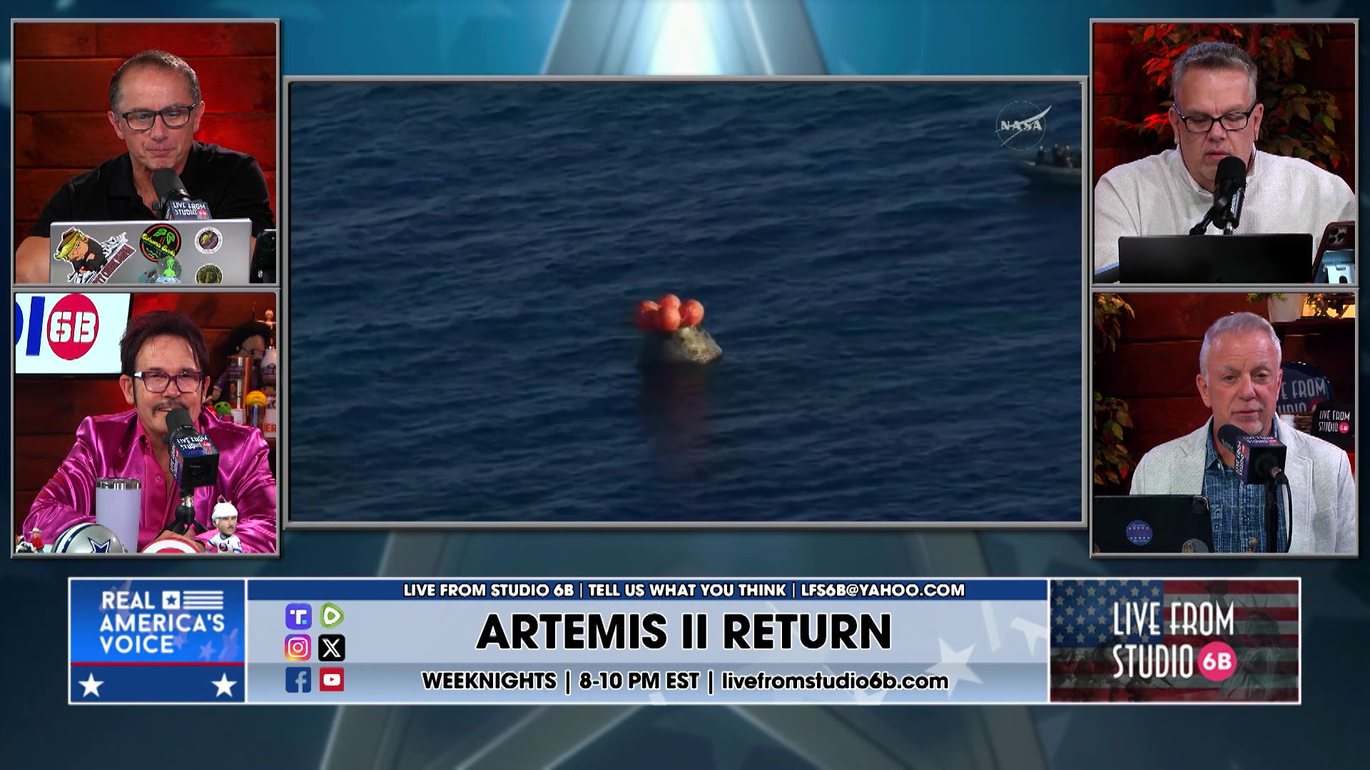 4-10-26 5 - look in at Astronaut return, more on Swalwell, Slick has Sports