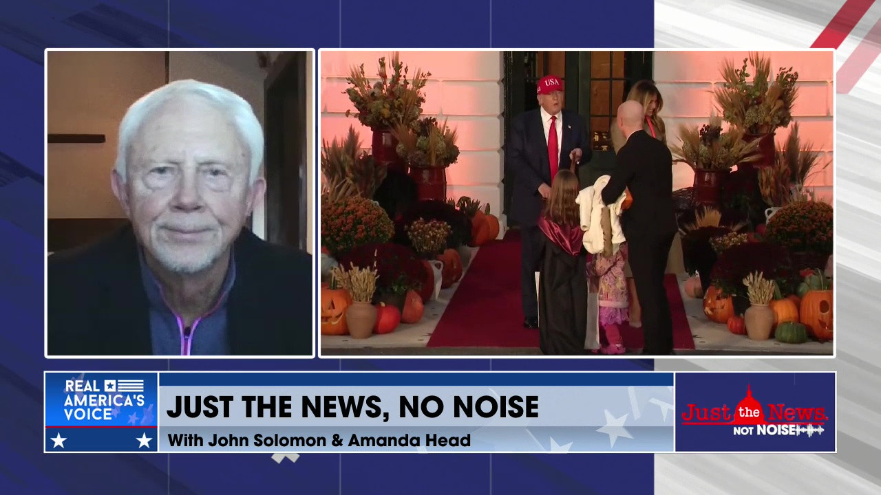 PRESIDENT TRUMP HANDS OUT CANDY FROM THE WHITE HOUSE