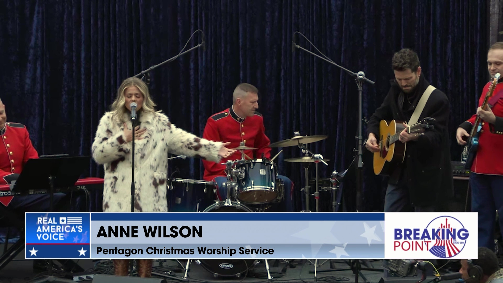 BP 12-20-25 C - David presents Anne Wilson at  the Pentagon Christmas Worship Service