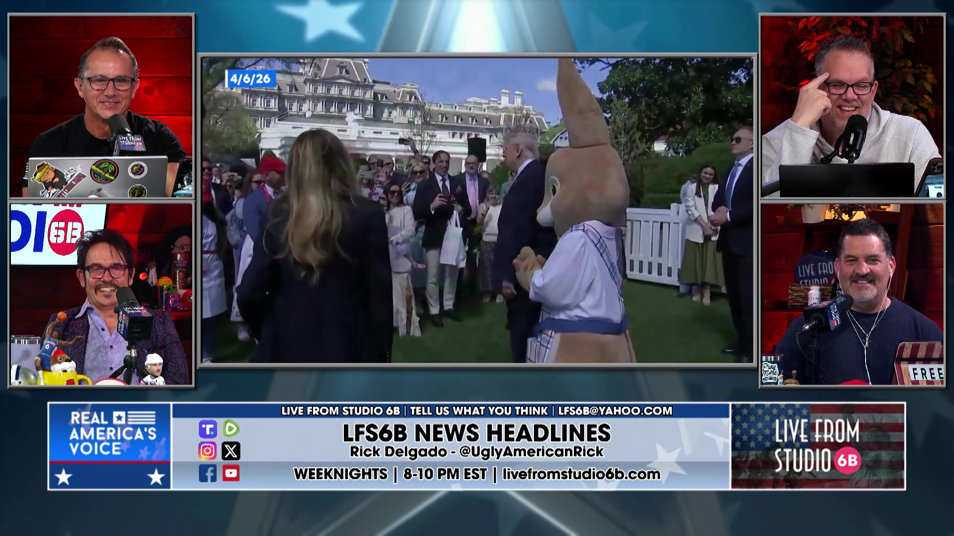 4-6-26 6 - Damon pays bills, Trump at White House Easter Egg hunt