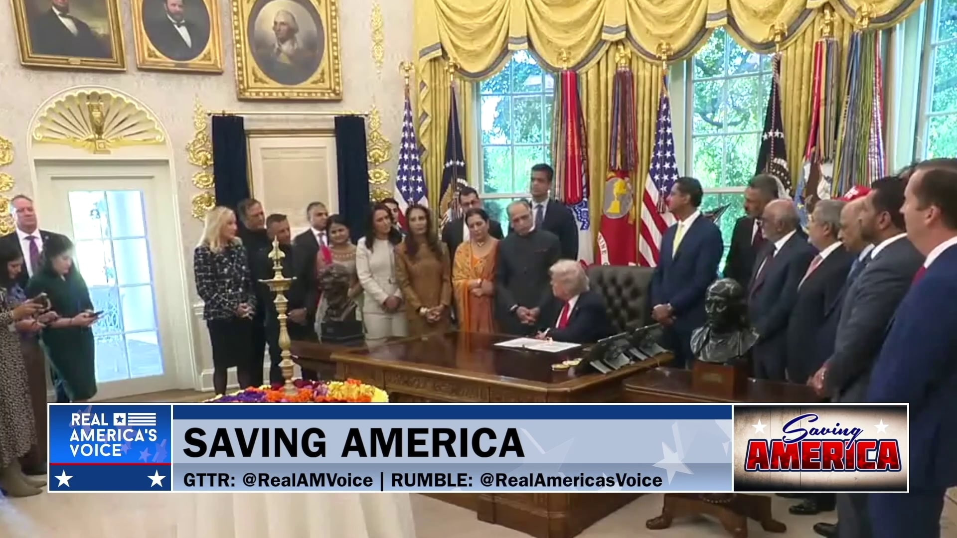 PRES. TRUMP CELEBRATES DWAILI IN THE OVAL OFFICE