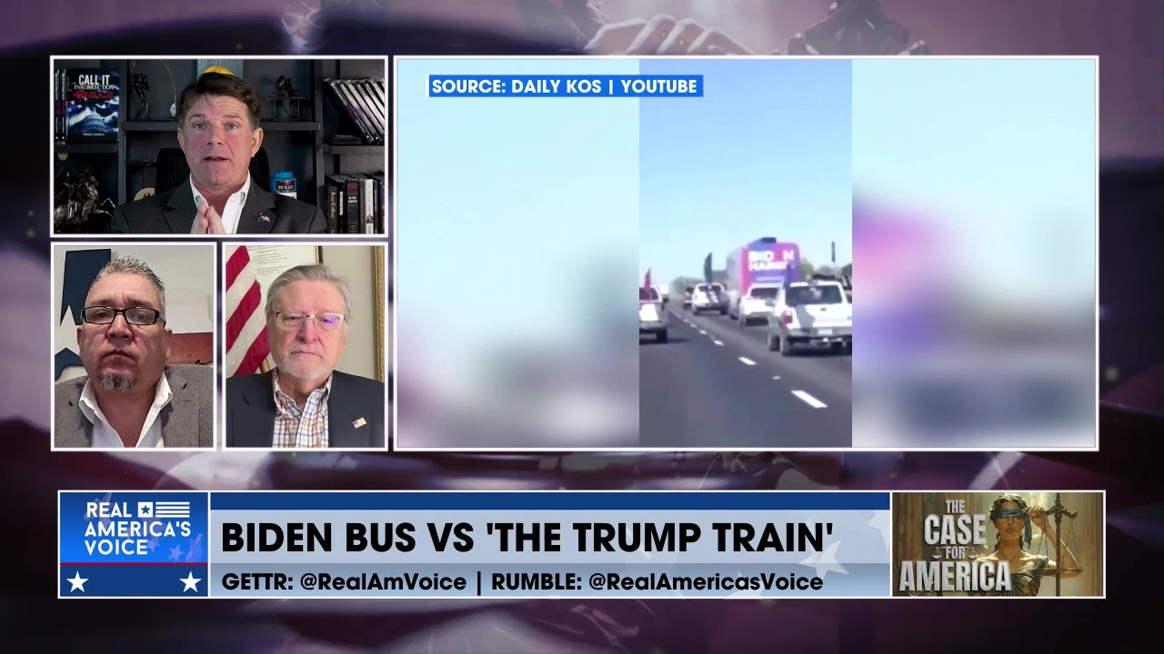BIDEN BUS VS 'THE TRUMP TRAIN'